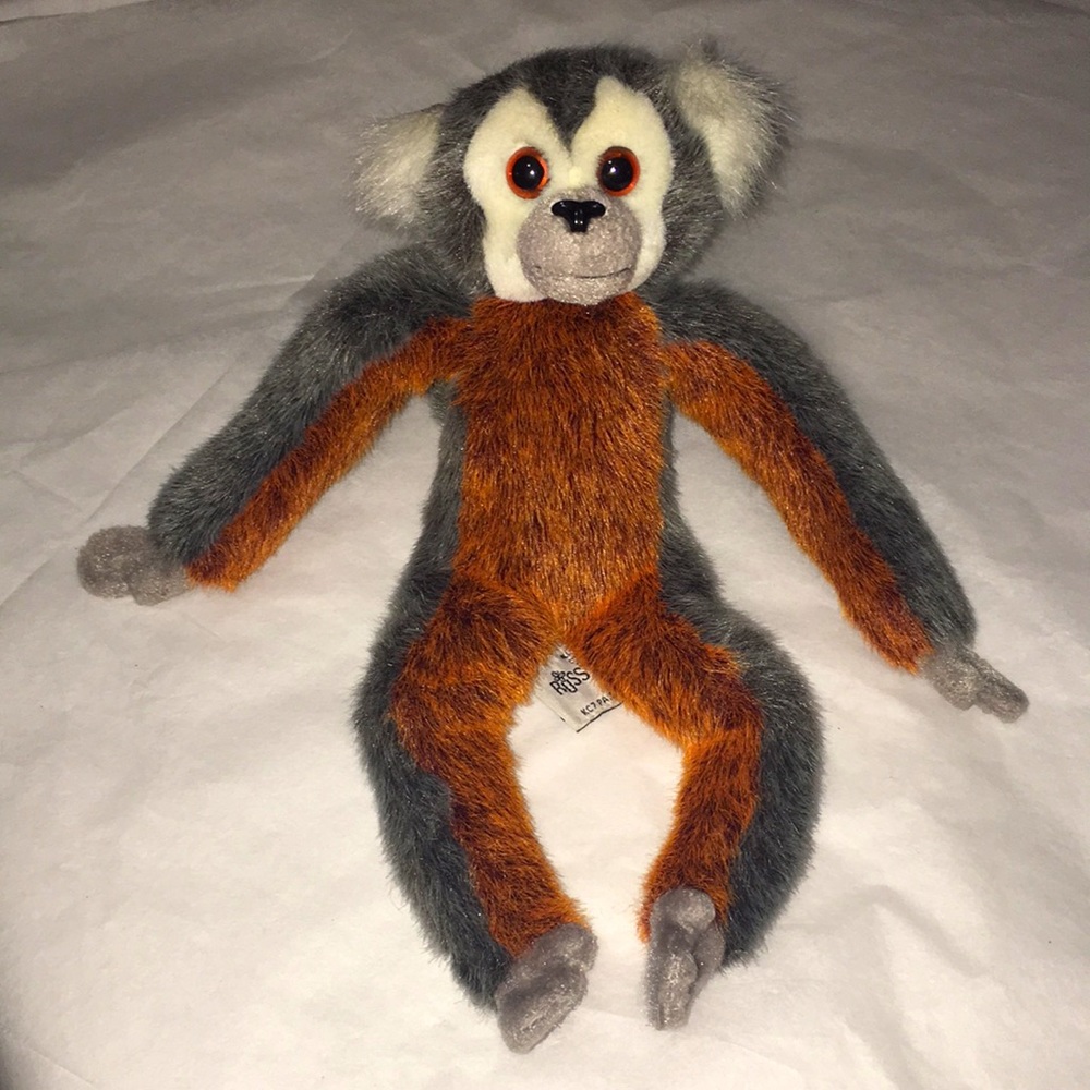 GASPARD Ross Collectible poseable Velcro hand & feet Stuffed tamarind monkey
